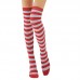 1 X Pair VONDA Womens Striped Thigh Knee High Long Rainbow Girls Socks Stocking