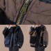 Fine black Parkas for women Loose fitting snow jackets hooded patchwork plaid winter outwear