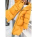 2019 oversized down jacket big pockets winter outwear yellow hooded womens coats